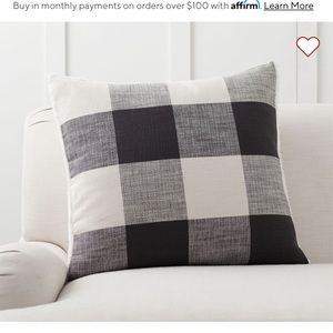 Pottery Barn Bryce Sherpa Back Check Pillow Covers